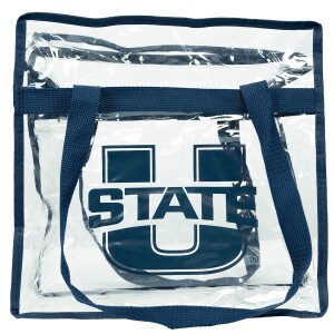 utah state clear tote bag